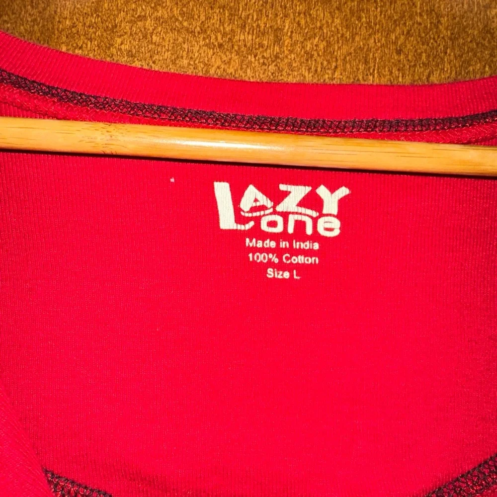 Lazy One‎ Bear Bum Flapjack Pajamas XL Union Suit Romper Red Cotton Long Johns
